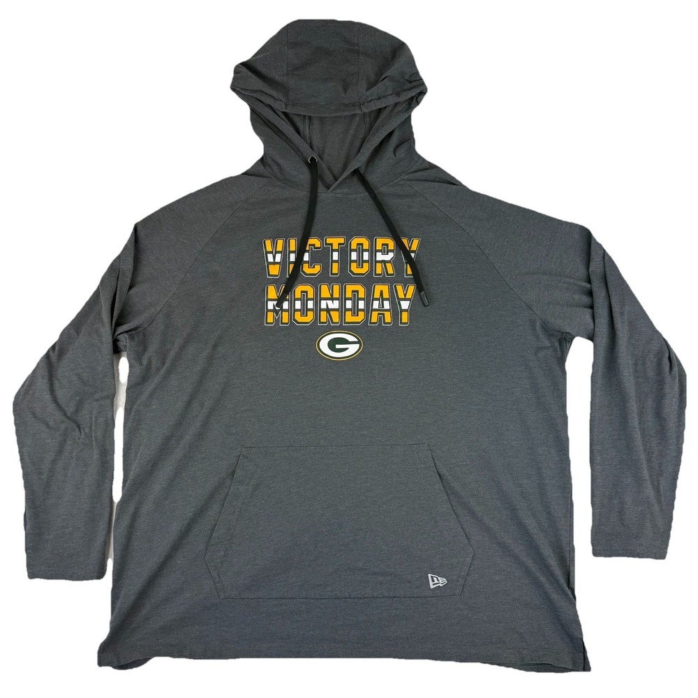 New Era Green Bay‎ Packers Hoodie Men's 3XL Victory Monday Gray Players Issued